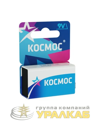 Элемент питания солевой "крона" 6F22 (блист.1шт) КОСМОС KOC6F221BL детальная картинка