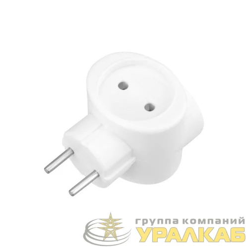 Разветвитель 3-м 6А IP20 220В биметал. бел. Rexant 11-1064 детальная картинка