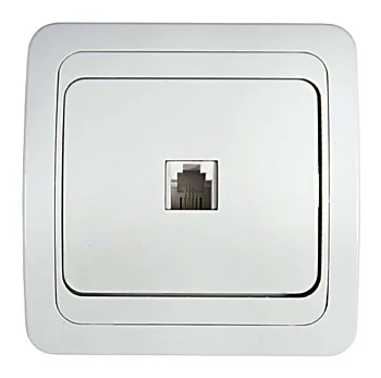 Розетка телефонная 1-м СП Classico 2034 16А IP20 бел. ASD / IN HOME 