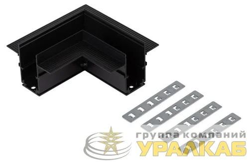 Коннектор угловой TRM-R20-СС-B для встраив. магнитн. шинопровода TRM-R20 NOVA 48В черн. Эра 
