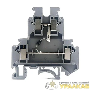 Клемма со встроенным диодом винтовой зажим 4 точки подключения 4кв.мм сер. DKC 