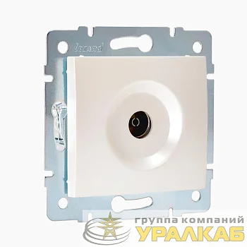 Механизм розетки оконечной TV СП Karina жемчуж./бел. перламутр. LEZARD 