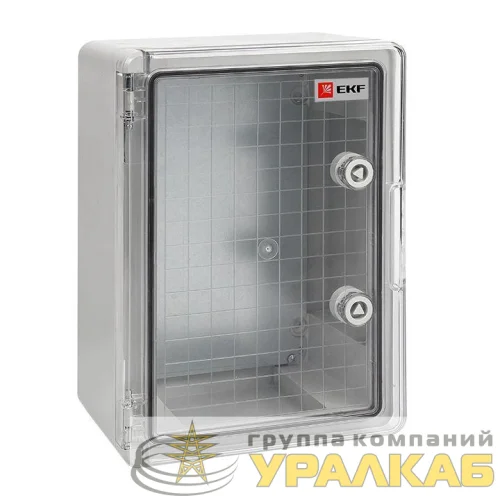 Бокс пластиковый с монтажной платой 500х350х190 IP65 прозр. дверь PROxima EKF 