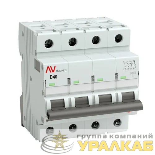 Выключатель автоматический модульный 4п D 40А 6кА AV-6 AVERES EKF mcb6-4-40D-av детальная картинка Выключатель автоматический модульный 4п D 40А 6кА AV-6 AVERES EKF mcb6-4-40D-av детальная картинка