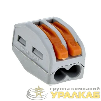 Клемма строительно-монтажная СМК 222-412 2-проводная 0.08-2.5кв.мм с рычагом (уп.100шт) PROxima EKF plc-smk-412