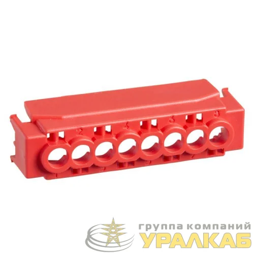 Колпачок изол. 8 отверстий 85мм красн. SchE 13584 детальная картинка