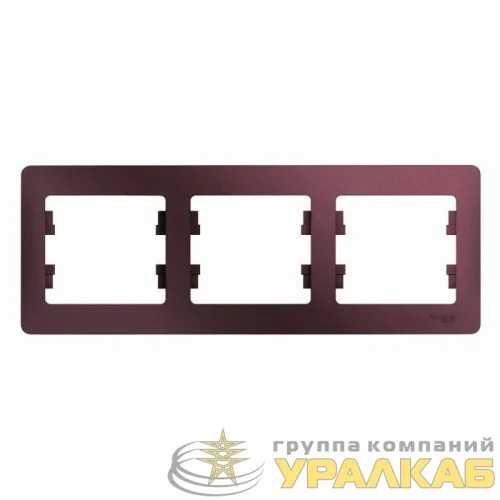Рамка 3-м Glossa горизонт. баклажан. SE GSL001103 детальная картинка