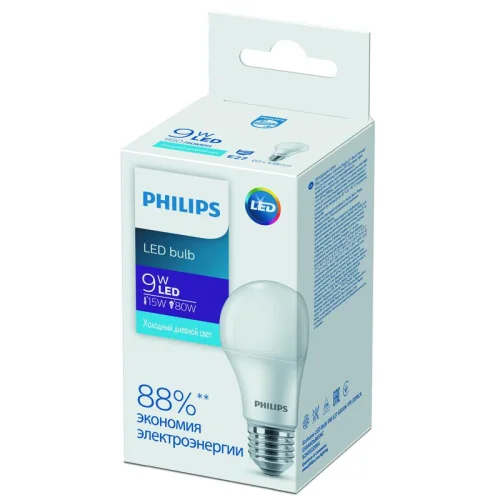 Лампа светодиодная Ecohome LED Bulb 9W E27 6500К 1PF Philips 929002299467 детальная картинка Лампа светодиодная Ecohome LED Bulb 9W E27 6500К 1PF Philips 929002299467 детальная картинка