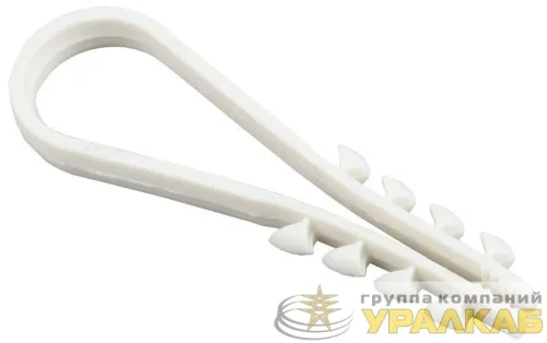 Дюбель-хомут 11-18мм для круглого кабеля нейлон бел. (уп.100шт) IEK 