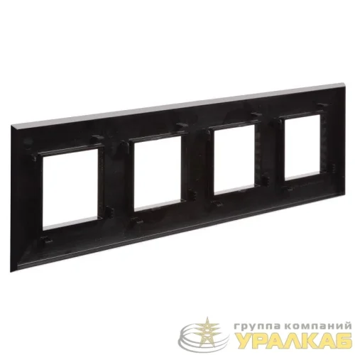 Рамка 4-м 8мод. Avanti "Черный квадрат" DKC 