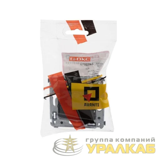 Розетка телевизионная проходная TV СП Avanti "Черный квадрат" DKC 4402513 детальная картинка