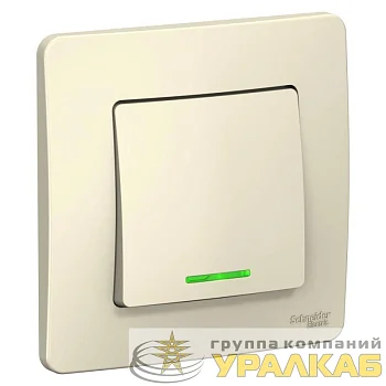 Выключатель 1-кл. СП Blanca 10А IP20 (сх. 1) 250В с подсветкой молочн. SE 