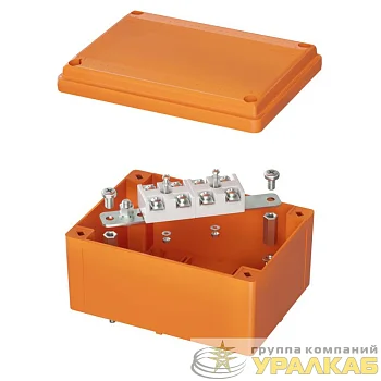 Коробка ответвительная FS 150х110х70мм 4р 450В 20А 10кв.мм нерж. контакт с гладкими стенками и клеммн. IP56 пластик. DKC 