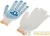 Перчатки вязаные (4 нити) 10 класс вязки х/б с ПВХ 