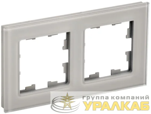 Рамка 2-м BRITE РУ-2-2-БрД стекло дым. IEK BR-M22-G-K30 детальная картинка