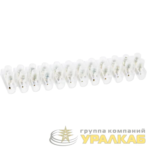 Колодка клеммная 2.5х10кв.мм 12 пар NTB-UPE-S12-10/WH-r полиэтилен бел. (уп.2шт) NAVIGATOR 