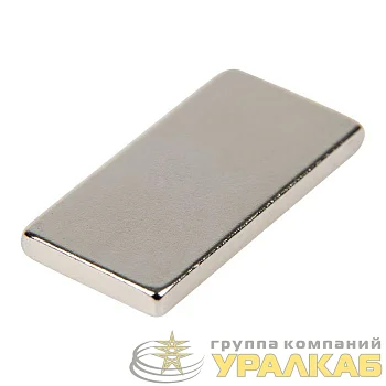 Магнит неодимовый прямоугольник 20х10х2мм сцепление 2.4кг (блист.5шт) Rexant 72-3404