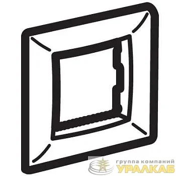 Рамка 1-м 2мод. Brava черн. металлик DKC 