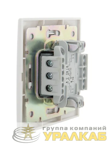 Выключатель 3-кл. СП Mira 10А IP20 с бел.вставкой бел. LEZARD 701-0202-109 детальная картинка