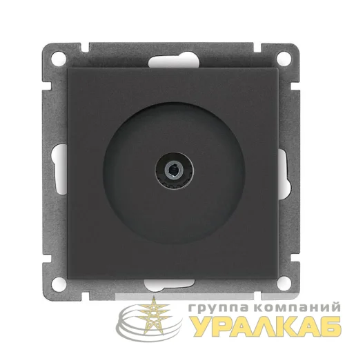 Розетка телевизионная TV 1-м СП Афина механизм графит Universal 