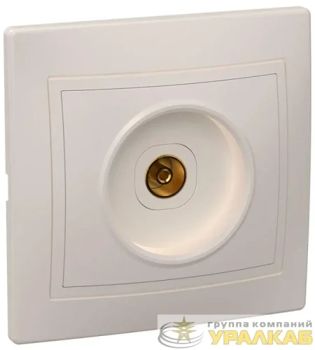 Розетка телевизионная TV 1-м СП Кварта РТВ10-ККм IP20 крем. IEK EAK10-K33-DM детальная картинка