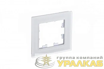 Рамка 1-м AtlasDesign Nature матов. стекло бел. SE ATN330101