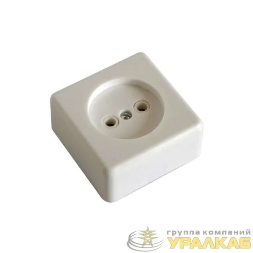 Розетка 1-м ОП 16А IP20 без заземл. бел. БЕЛТИЗ 