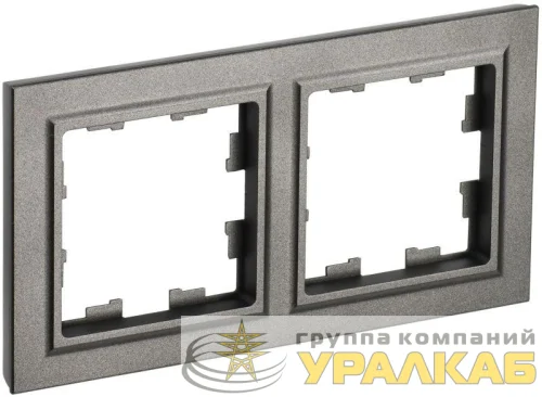 Рамка 2-м BRITE РУ-2-БрШ шампань IEK BR-M22-K37 детальная картинка