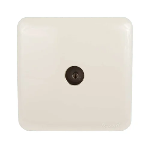 Розетка TV 1-м ОП VIOLA оконечная крем. LEZARD 