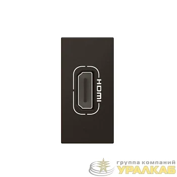 Розетка 1мод. HDMI Mosaic со шнуром черн. Leg 