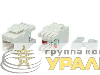 Вставка Keystone Jack RJ45 (8P8C) кат.5E KJ8-8P8C-C5e-180-WH тип 180град. бел. Hyperline 426192
