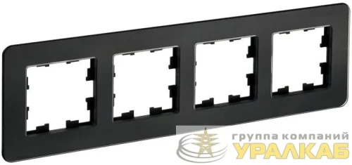 Рамка 4-м BRITE РУ-4-2-Бр стекло черн. RE IEK BR-M42-G-41-K02 детальная картинка