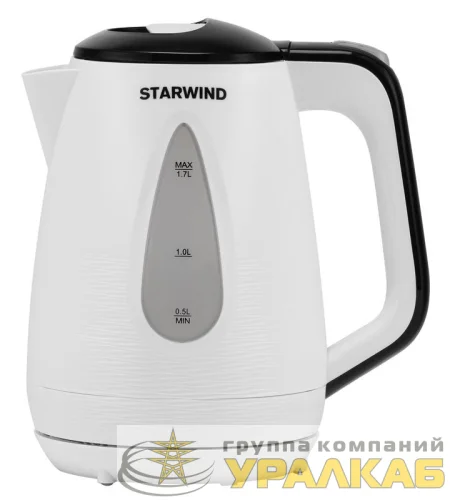 Чайник электрический SKP3213 1.7л 2200Вт бел./черн. (корпус пластик) STARWIND 1416522 детальная картинка