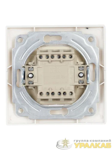 Переключатель проходной 2-кл. СП Кварта 10А IP20 ВСп10-2-0-КБ бел. GENERICA 