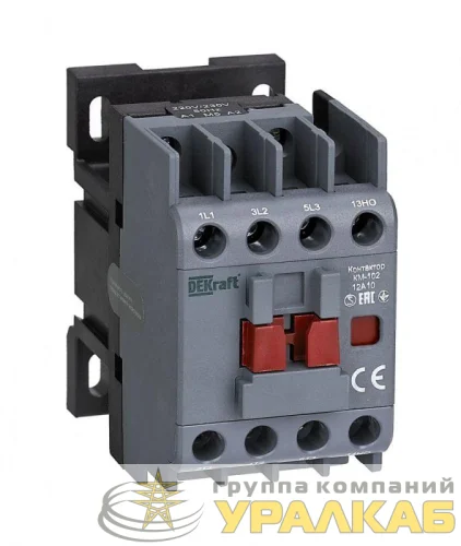Контактор КМ-102 3п 12А кат. 230В AC 1НО AC-3 AC-4 DEKraft 22002DEK детальная картинка