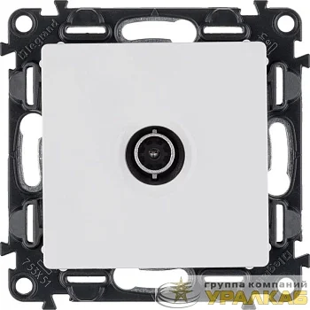 Розетка телевизионная TV 1-м Valena Life 0-2400МГц с топологией "звезда" с лицев. панелью механизм бел. Leg 