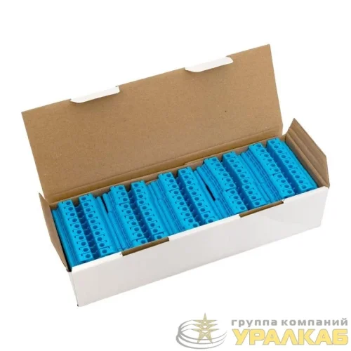 Колодка клеммная винтовая 4 UT син. EKF 