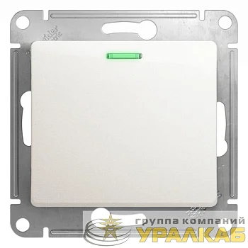 Выключатель 1-кл. СП Glossa 10А IP20 (сх. 1а) 10AX с подсветкой механизм перламутр. SE 