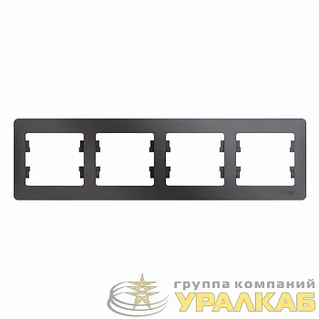 Рамка 4-м Glossa горизонт. графит SE GSL001304