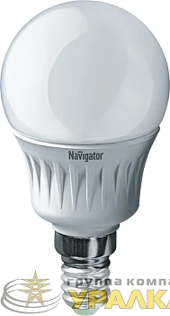 Лампа светодиодная 94 476 NLL-P-G45-5-230-2.7K-E14 5Вт шар 2700К тепл. бел. E14 330лм 176-264В Navigator 94476