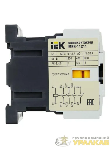 Миниконтактор МКИ-11211 12А 230В/АС3 1Н3 KARAT IEK KMM11-012-230-01 детальная картинка