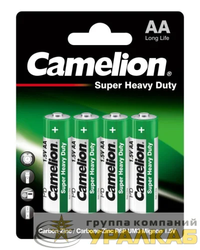 Элемент питания солевой AA/R6 BL-4 (блист.4шт) Camelion 1669 детальная картинка