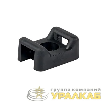 Площадка под хомуты (22х16) с монтажным отверстием М4 черн. (уп.100шт) PROxima EKF 