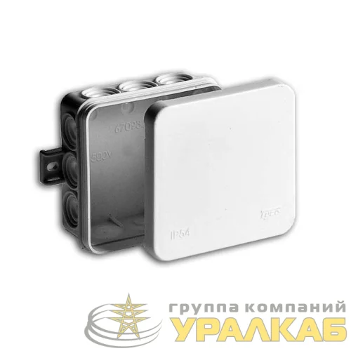 Коробка распределительная ОП 85х85х35мм 12 вводов IP54 бел. Ruvinil 67093Б детальная картинка