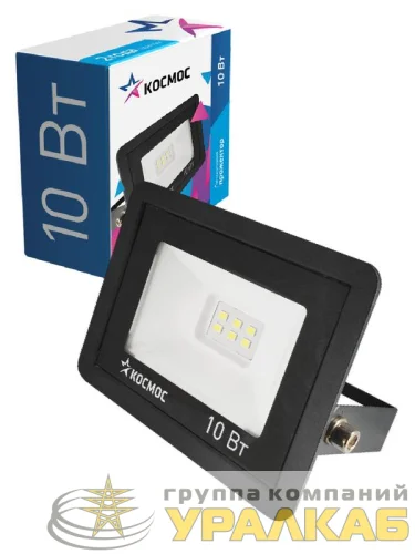 Прожектор светодиодный 10Вт 6500К IP65 800лм КОСМОС K_PR5_LED_10 детальная картинка