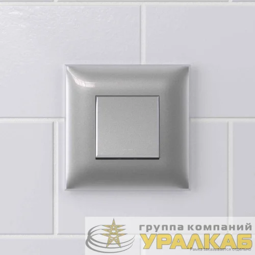 Переключатель 1-кл. 2мод. СП Avanti "Закаленная сталь" 16А сер. DKC 