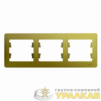 Рамка 3-м Glossa горизонт. фисташк. SE GSL001003