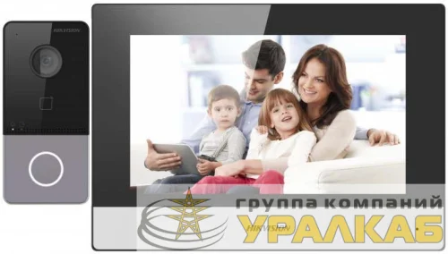 Домофон комбинированный DS-KIS603-P серебр. Hikvision 1387110 детальная картинка