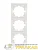 Рамка 3-м Mira вертикал. бел. LEZARD 