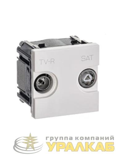 Розетка TV-R-SAT 2мод. Zenit с накладкой бел. ABB 2CLA225130N1101 детальная картинка